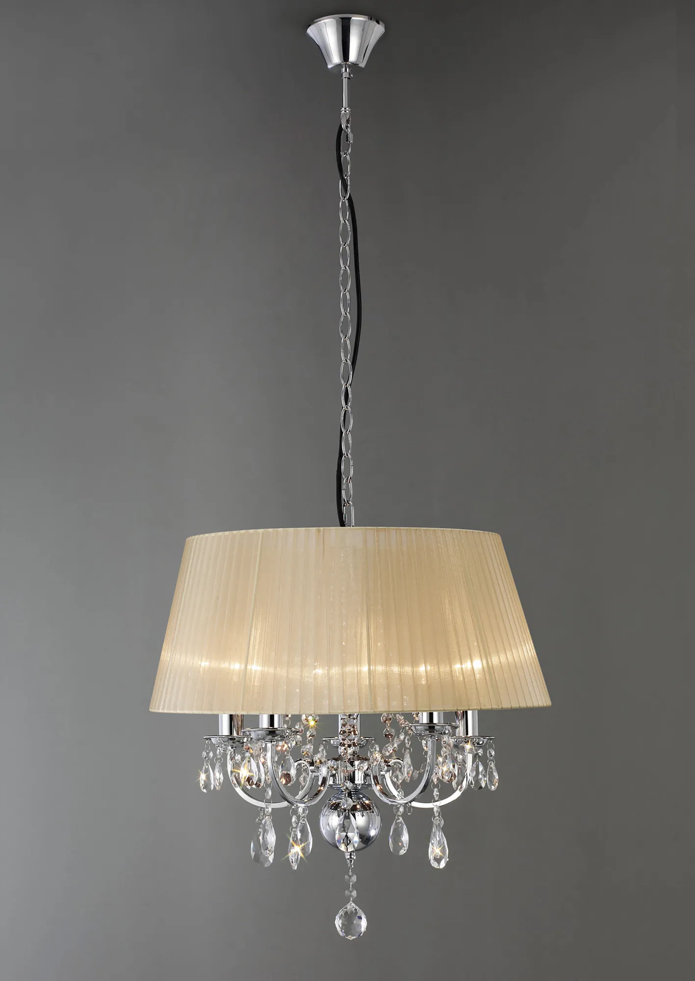 IL30045/SB  Olivia Crystal Pendant 5 Light